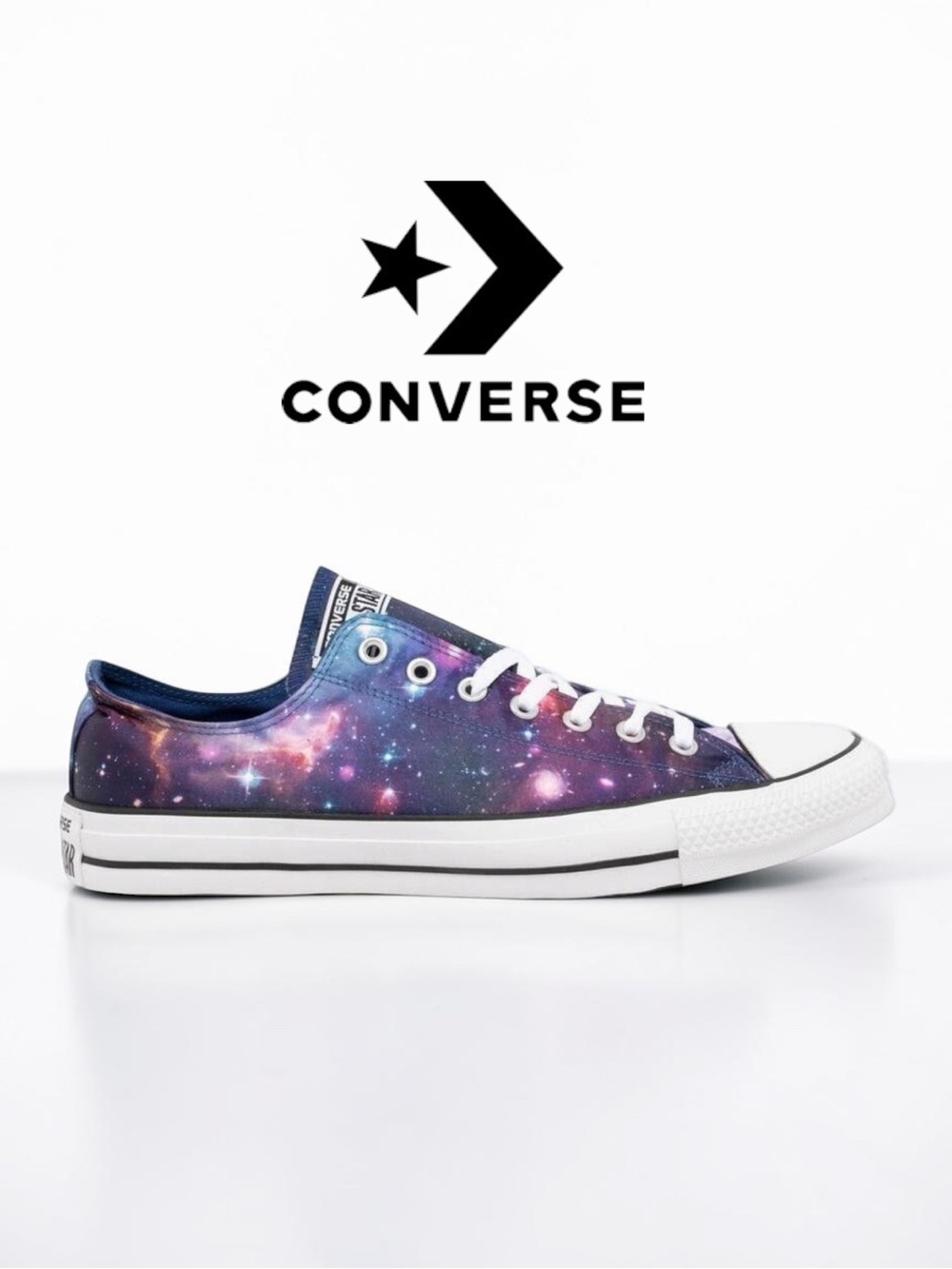 Converse Galaxy Print Midnight LAK 143963C Satin Sneakers - Size 7